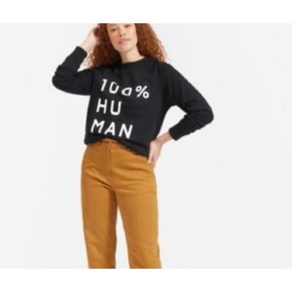 Everlane 100% Human Black Sweatshirt – Size Small NEW - Picture 1 of 6